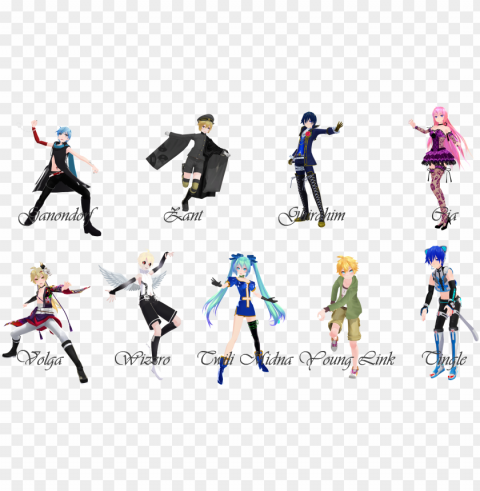 violetcrystal259 mmd hyrule warriors pose pack - mmd pose pack PNG Image Isolated with Clear Transparency