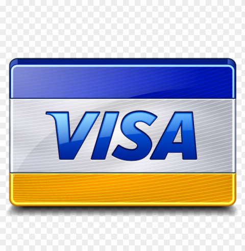 visa logo no background Isolated Artwork on Clear Transparent PNG