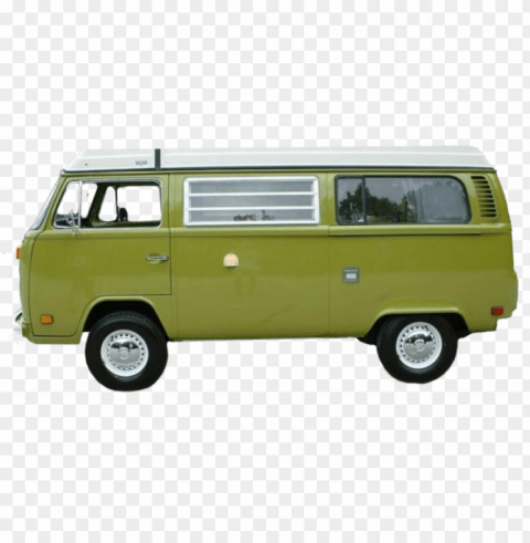 volkswagen bus - 70s vw van PNG with Clear Isolation on Transparent Background