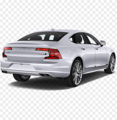 Volvo S90 Company Car Side Rear View - Car Rear View PNG Isolated Design Element With Clarity