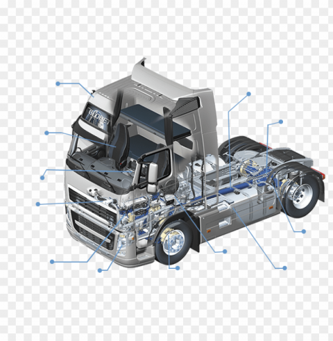 volvo truck PNG artwork with transparency