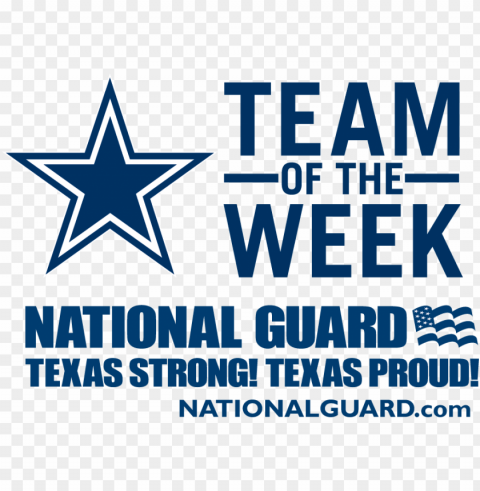 Vote Dallascowboys Texasguard Team Of The Week Award - Dallas Cowboys Star Isolated Artwork On Transparent Background