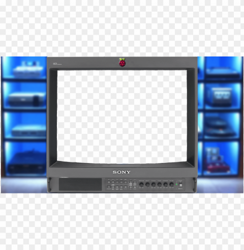 vr - retro games - sony 14 trinitron overlay Isolated Element in HighQuality PNG