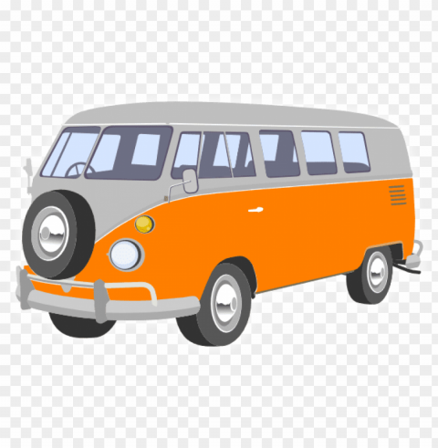 vw bus clipart - volkswagen van clipart PNG Graphic Isolated with Clear Background