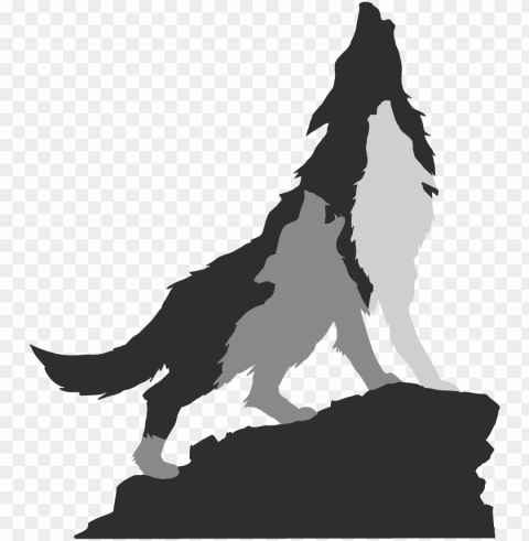 w0lf l0g0 with legg blk - wolf pack wolf silhouette PNG files with clear backdrop assortment