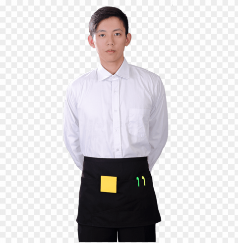 waitress apron with 5 pockets - ma Isolated Illustration on Transparent PNG
