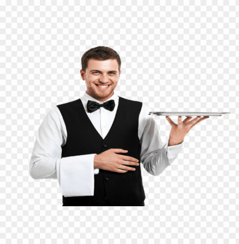 waitress Clear Background PNG Isolated Illustration