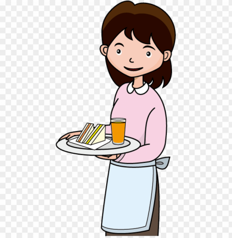 waitress Isolated Subject in Transparent PNG Format