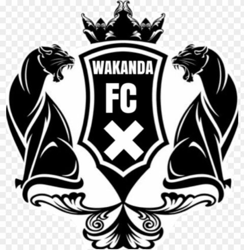 wakanda fc - panther coat of arms Isolated Element in HighResolution Transparent PNG