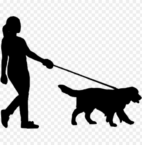 walking dog women people silhouette - silhouette of person walking do Free download PNG with alpha channel extensive images