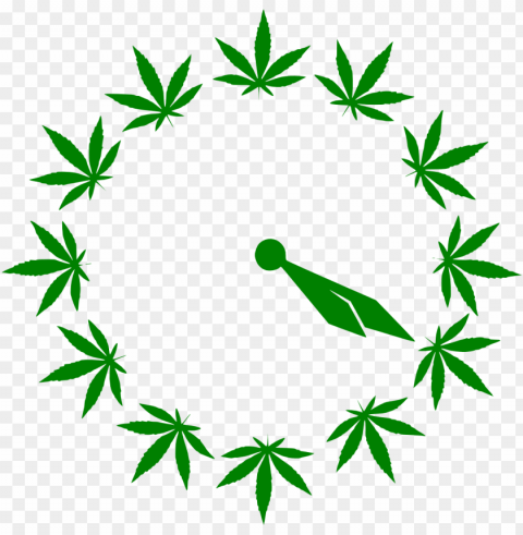 wall pot clock - cinco de mayo cannabis Isolated Character in Transparent Background PNG