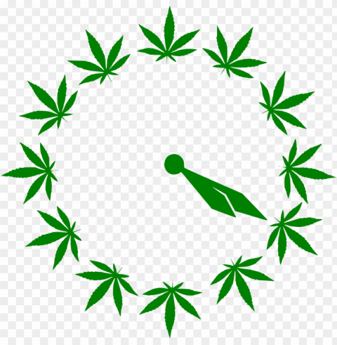 Wall Pot Clock - Cinco De Mayo Cannabis Isolated Character In Transparent Background PNG