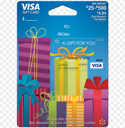 walmart visa gift card - thank you walmart visa gift card blue PNG transparent photos assortment