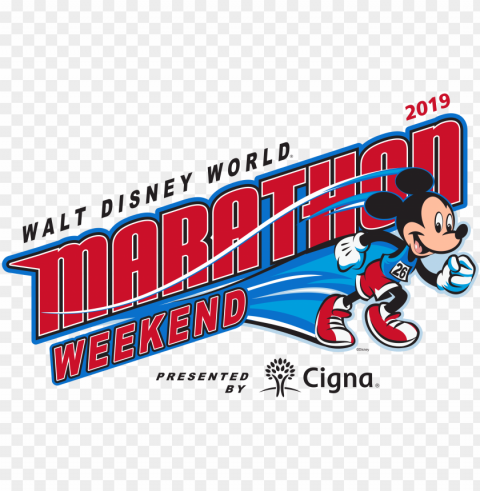 walt disney world marathon weekend presented by cigna - disney world half marathon 2019 Isolated Design in Transparent Background PNG