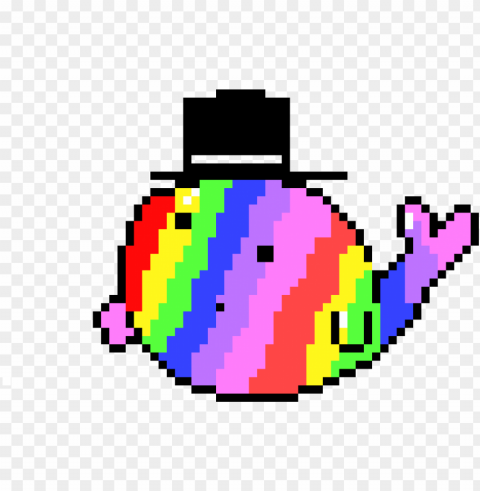 walter the fabulous dope rainbow walrus - pixel art PNG photos with clear backgrounds