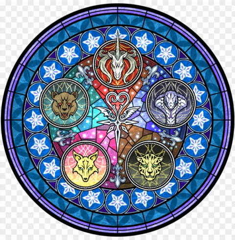 war of heart kingdom hearts x - kingdom hearts unchained x stained glass HighQuality Transparent PNG Element