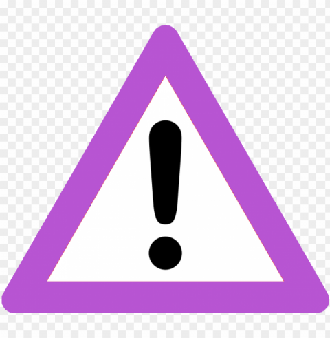 warning-purple - emergency Transparent PNG Graphic with Isolated Object