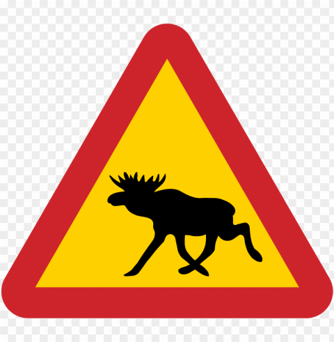 warning signs - sweden moose road si Isolated Graphic on HighQuality PNG PNG transparent with Clear Background ID 1f3c1368
