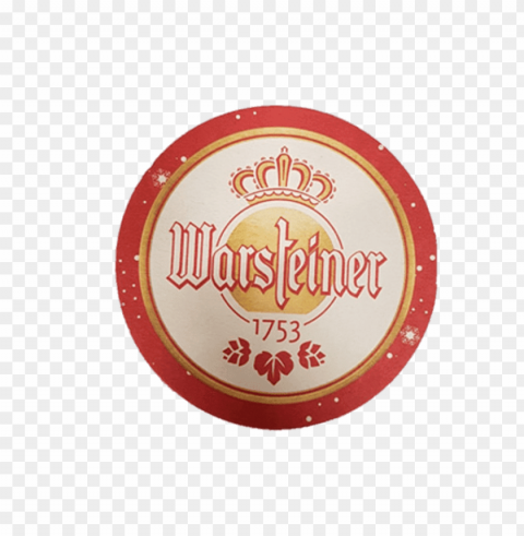 warsteiner beer coaster Isolated Subject with Clear PNG Background