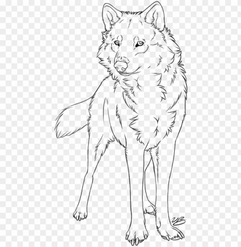 watching you wolf lineart by victoriadb - wolf line art drawi PNG with clear transparency