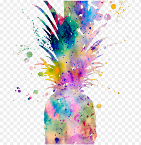 water color and pineapple tattoo Clear PNG graphics free