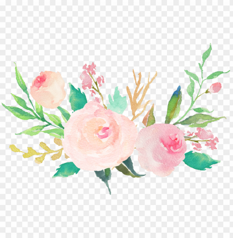 water color flowers pastel PNG images with transparent canvas variety