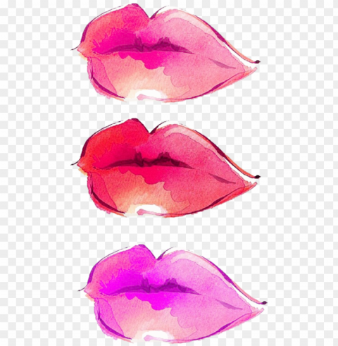 water color lips - watercolor lip Clear Background PNG Isolated Design PNG transparent with Clear Background ID 4faa91c7