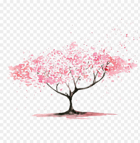 water color tree transparent Isolated Object with Transparency in PNG
