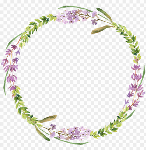 water color wreath - watercolor lavender wreath PNG images with alpha mask