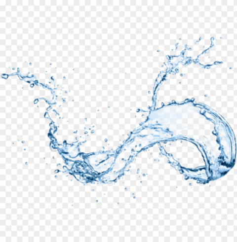 water splash effect Isolated Artwork with Clear Background in PNG