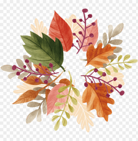 watercolor autumn leaf box transprent free - watercolor fall leaves PNG Image Isolated on Transparent Backdrop