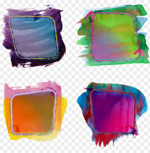 watercolor background frame box - watercolor painti PNG without watermark free
