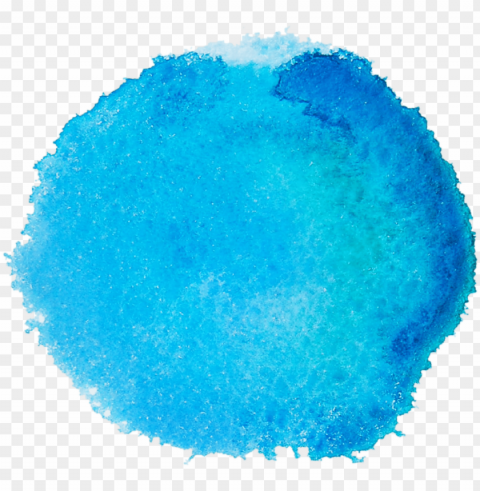 Watercolor Effect Turquoise PNG Image With Isolated Element