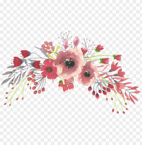 watercolor floral bouquet svg download - watercolor flower background PNG transparent graphics for projects