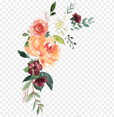 watercolor floral composition free- watercolor floral transparent Clear Background PNG Isolated Item