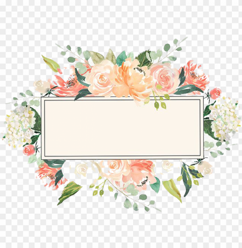 watercolor floral frame border PNG files with transparent canvas extensive assortment