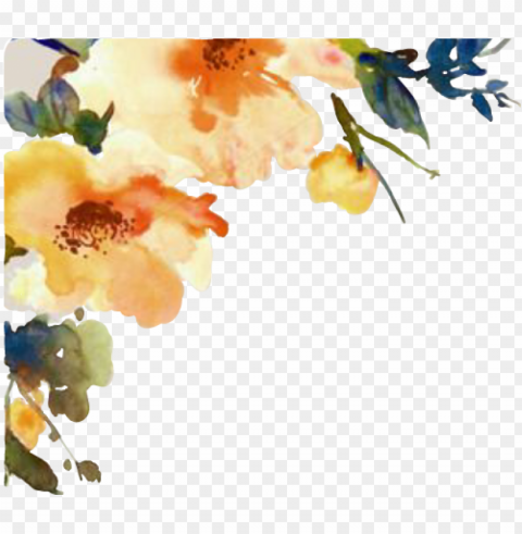 watercolor flower cornerdesign flor flores fall autumn - autumn flower watercolor PNG high quality