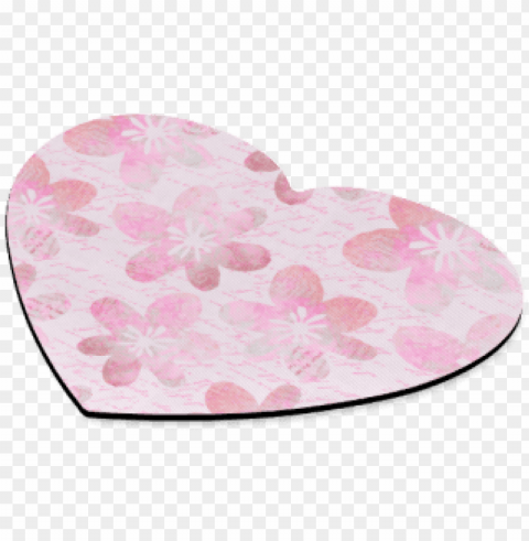 watercolor flower pattern heart shaped mousepad watercolor - heart PNG files with no background bundle