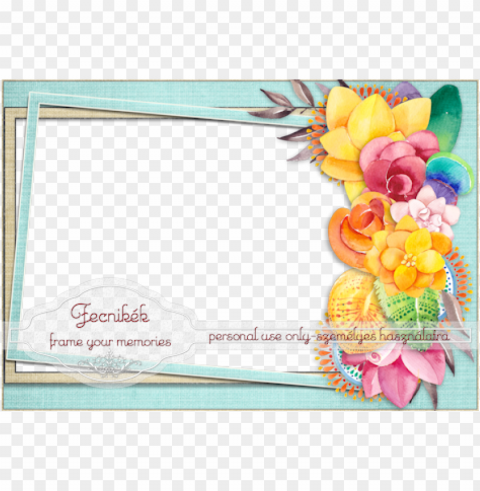 watercolor flowers frame - picture frame PNG Image with Isolated Graphic Element PNG transparent with Clear Background ID 1f387c63