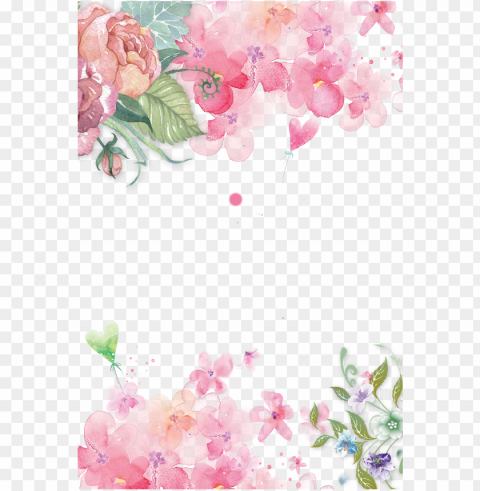 watercolor flowers shading pink flowers watercolor - pink flower background Transparent PNG pictures complete compilation