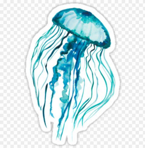 watercolor jellyfish also buy this artwork on stickers - watercolor jellyfish Transparent PNG pictures for editing