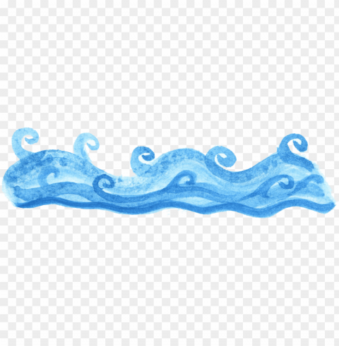 watercolor ocean wave 2 4 - ocean wave Isolated Design Element in HighQuality PNG