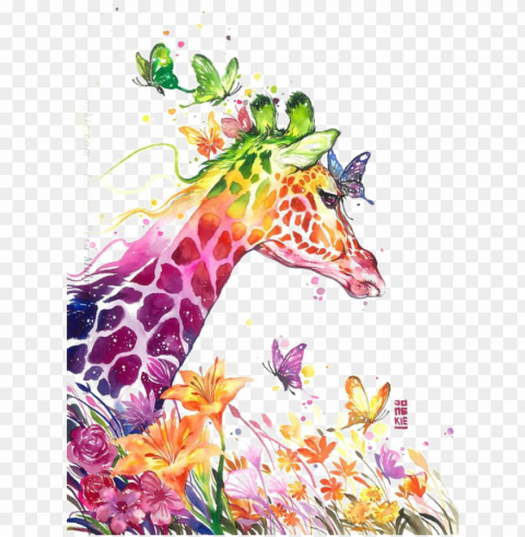 watercolor painting giraffe visual arts drawing - luqman reza mulyono art Free PNG transparent images
