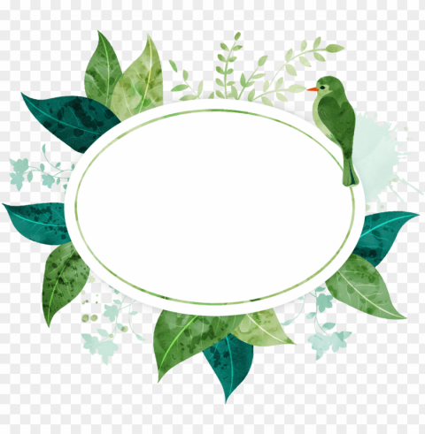 watercolor painting leaf - serving tray PNG with isolated background