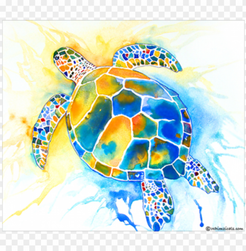 watercolor paintingwatercolor projectssilk painting - sea turtles silk painti Isolated Artwork on Clear Transparent PNG