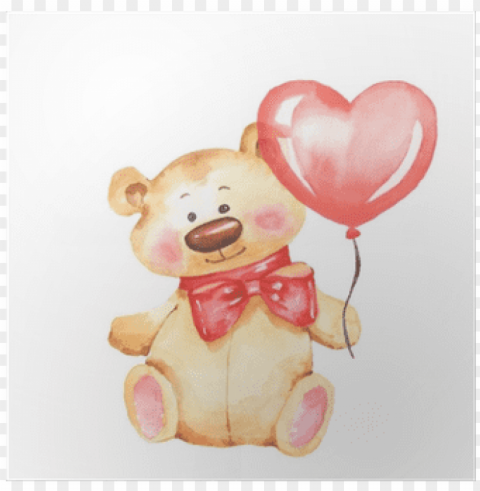 watercolor teddy bear PNG transparent icons for web design