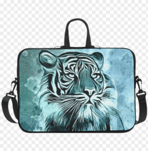 watercolor tiger laptop handbags 11 - lapto Transparent Background Isolated PNG Art