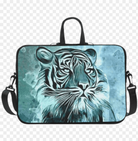 Watercolor Tiger Laptop Handbags 11 - Lapto Transparent Background Isolated PNG Art