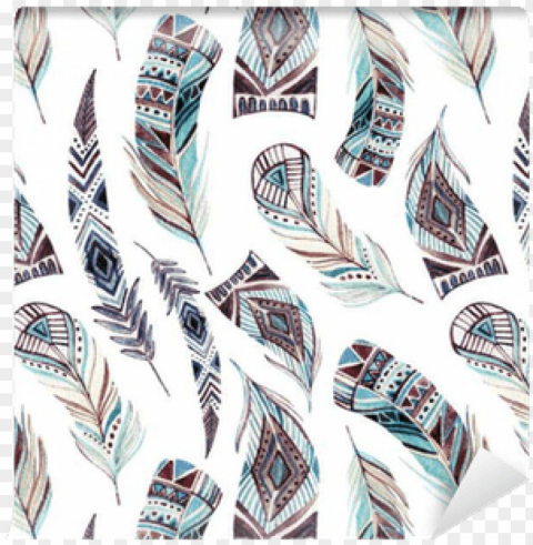 watercolor tribal feathers PNG clipart with transparent background