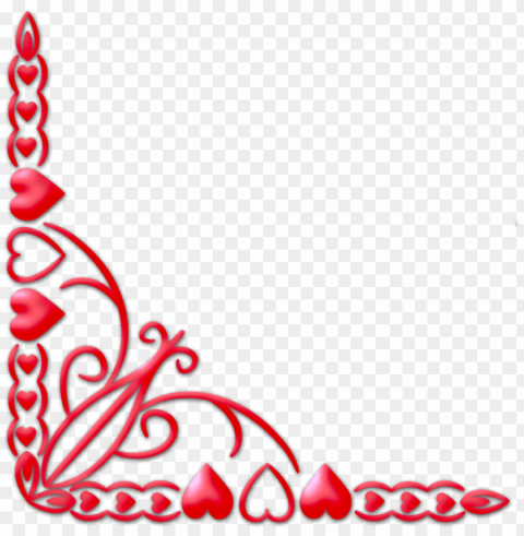 watercolor - valentine corner border Transparent PNG images bulk package PNG transparent with Clear Background ID 3ff34232